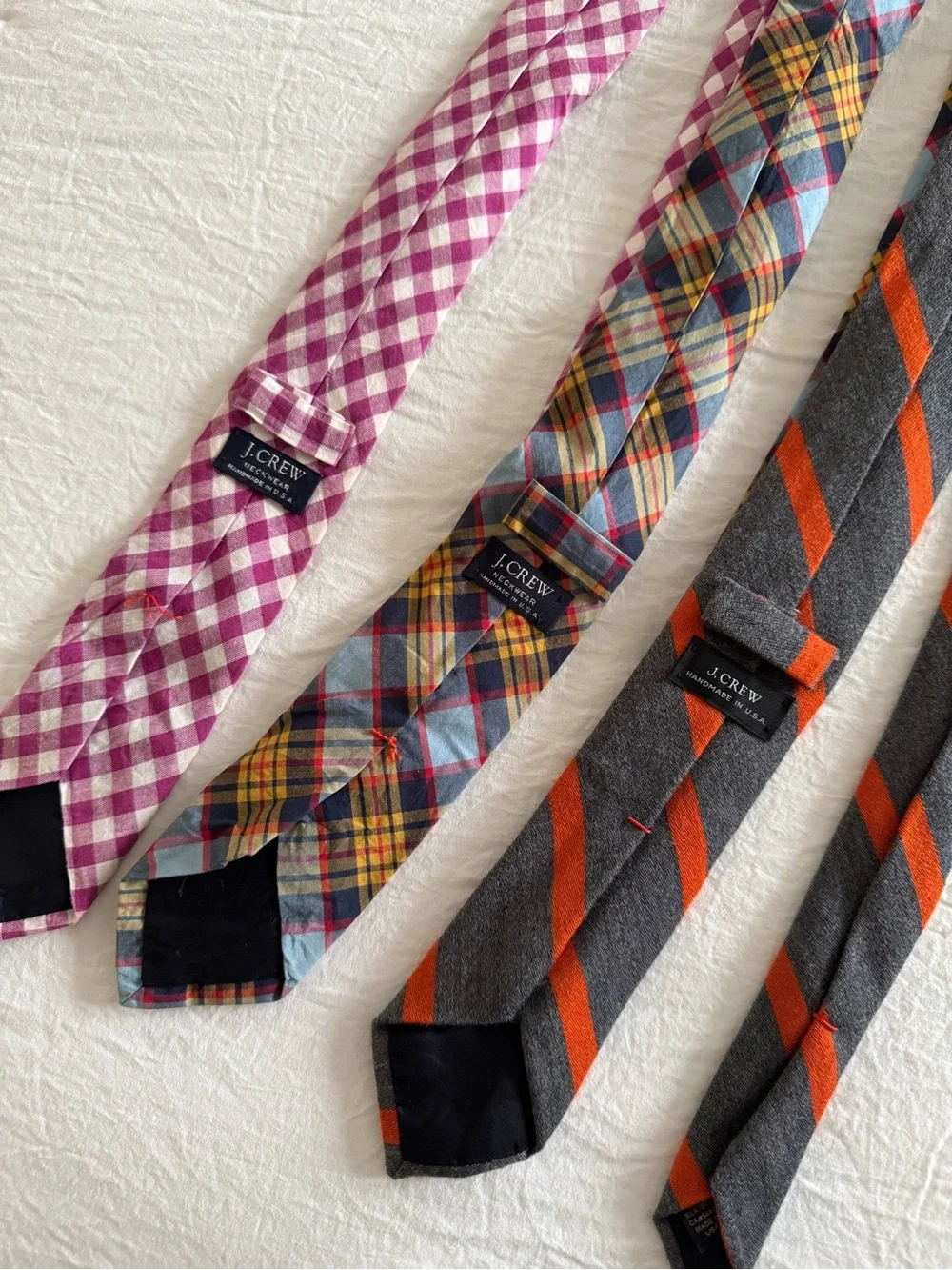 J. Crew Men's Tie Bundle in Pink, Blue, Orange and Gray
